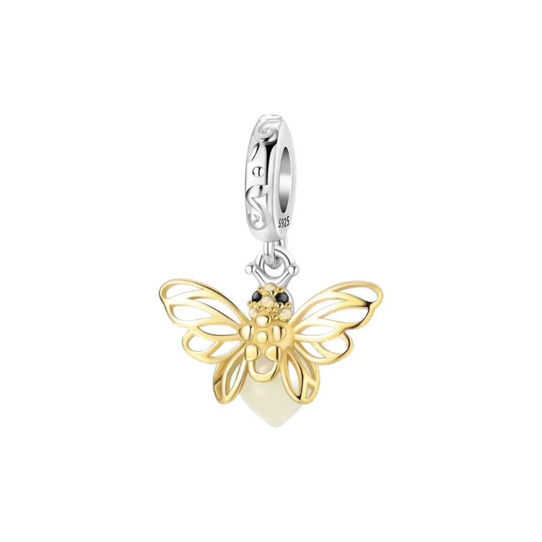 Goldener Glühwürmchen Charm