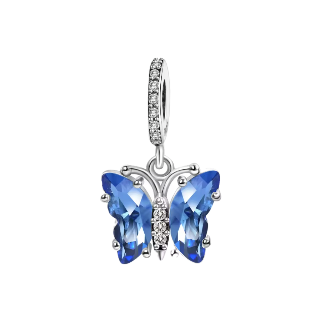 Blauer Schmetterlings Charm