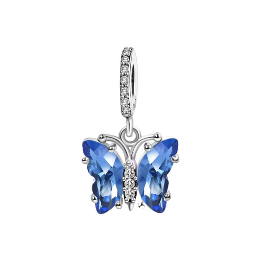 Blauer Schmetterlings Charm
