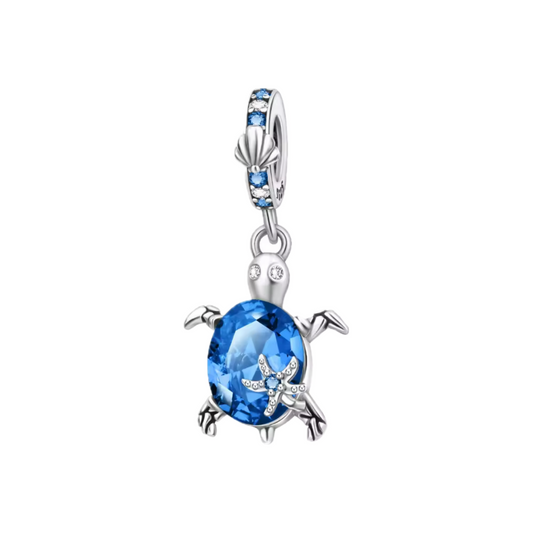 Blauer Schildkröten Charm